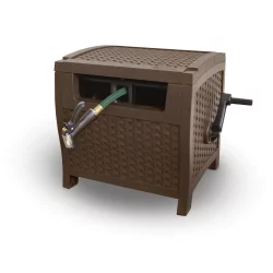 Suncast Resin Wicker Hose Hideaway - Brown