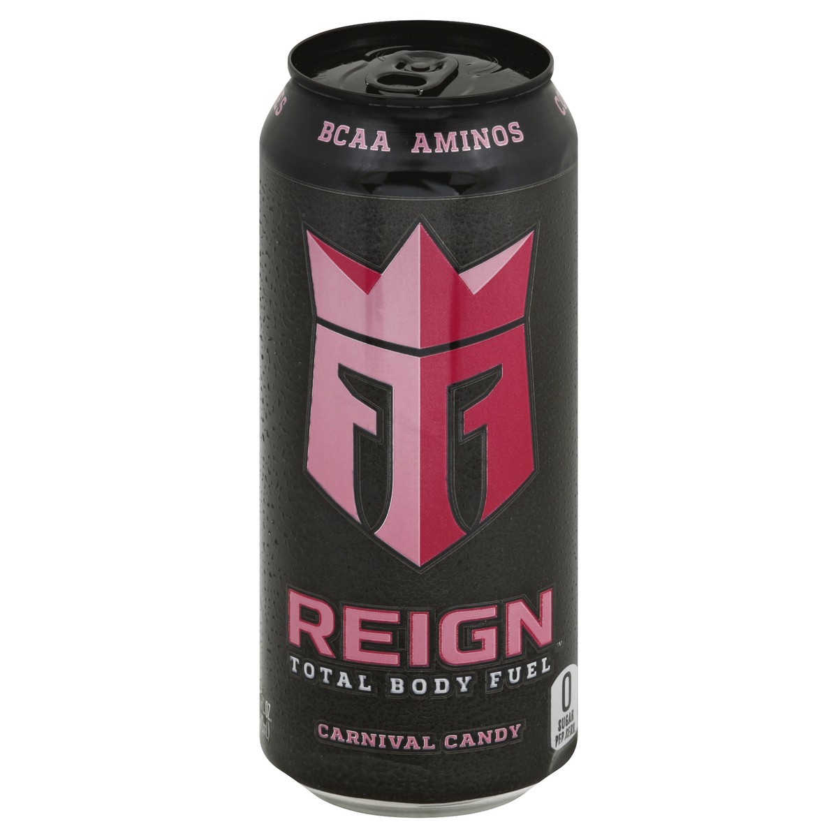 slide 3 of 7, Reign Blended with BCAAs, Natural Caffeine, CoQ10, and electrolytes, Reign™ Total Body Fuel is designed for your active lifestyle. Offering zero sugar, 10 calories, and zero artificial flavors & colors, Reign is the ultimate fitness-focused beverage to support your high-performance needs. REIGN™ Total Body Fuel provides multiple benefits to help you power through a tough workout. 300 mg of Natural Caffeine provides a pre-workout boost as well as a sustained release of energy throughout your workout. BCAAs may help muscles recover post workout. CoQ10 may increase power during exercise. B Vitamins may reduce fatigue., 16 oz