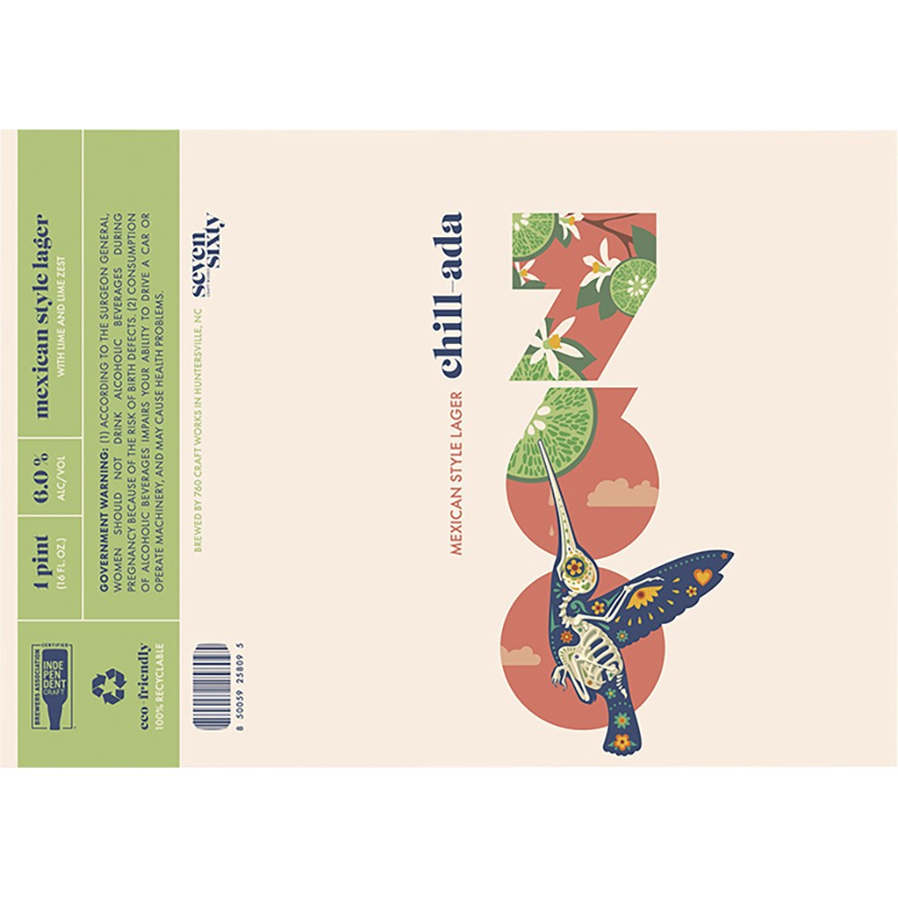 slide 1 of 1, 760 Craft Works 760 Craft "chillada" Mexican Lager, 4 ct; 16 oz