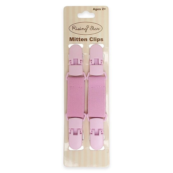 slide 1 of 1, Rising Star Mitten Clips - Pink, 1 ct