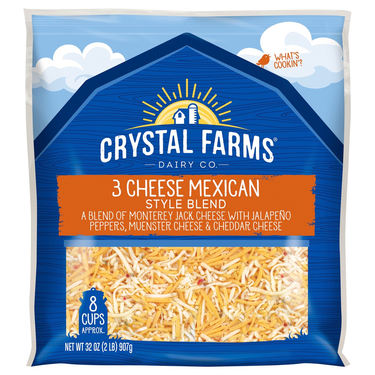 slide 6 of 6, Crystal Farms Cheese Blend, 32 oz