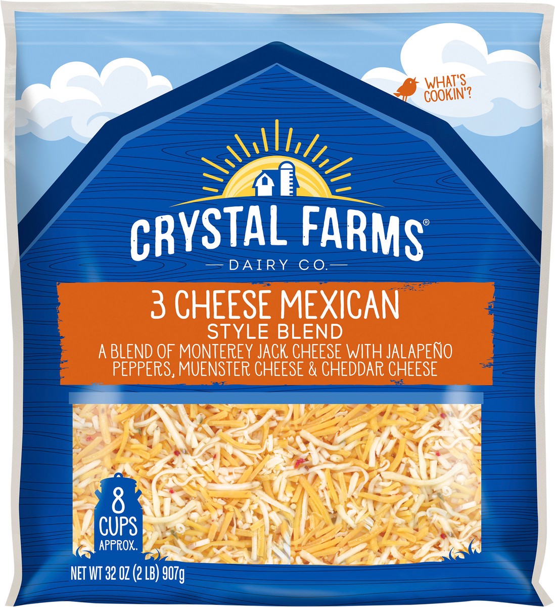 slide 1 of 6, Crystal Farms Cheese Blend, 32 oz