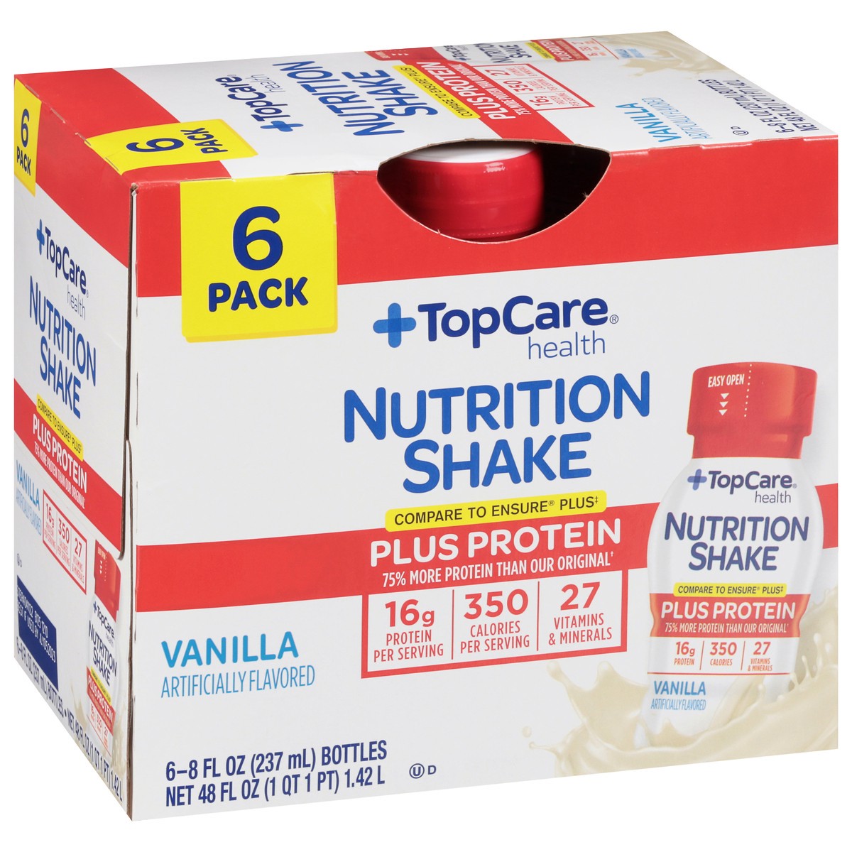 slide 2 of 9, TopCare Health Vanilla Nutrition Shake 6 ea, 6 ct; 8 fl oz