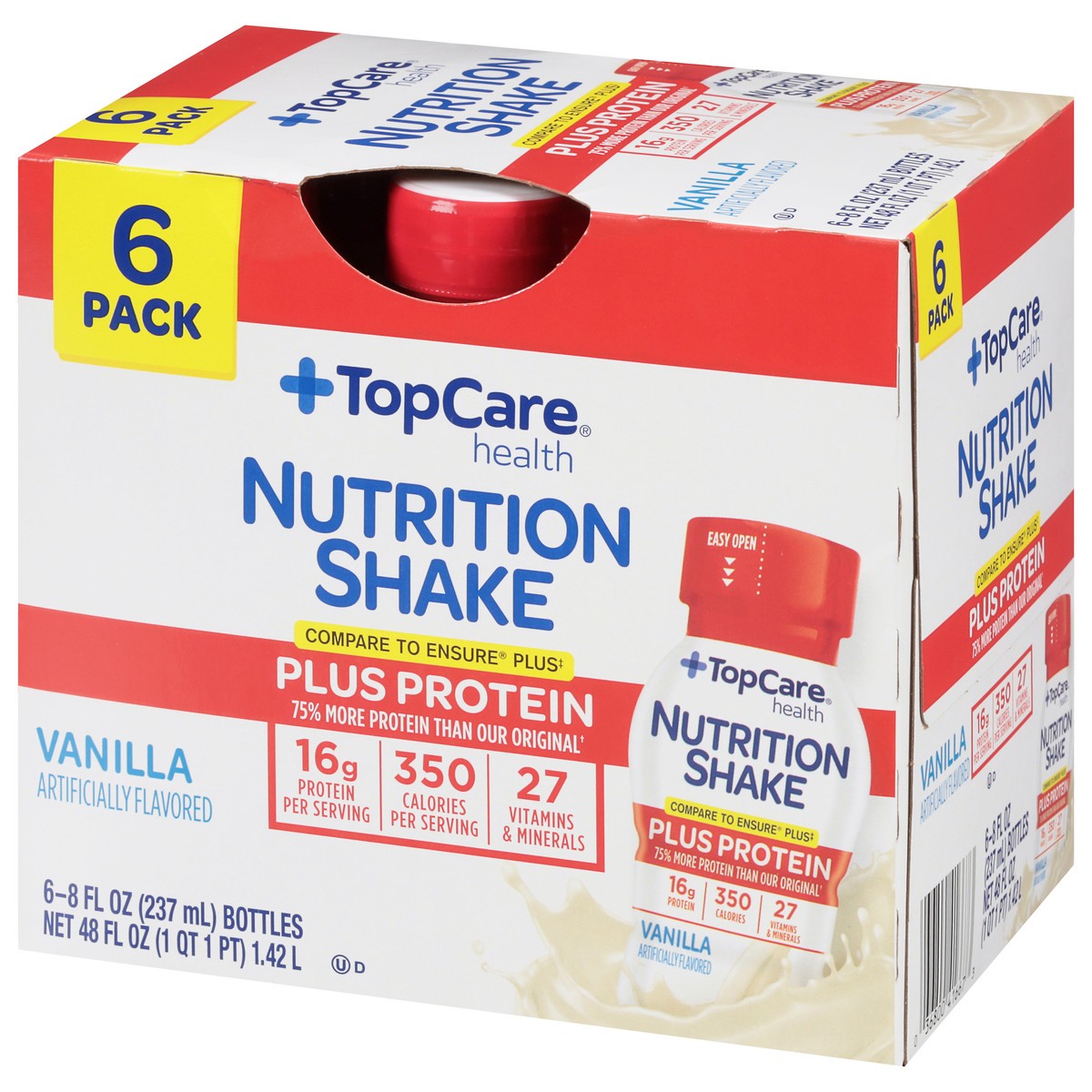 slide 3 of 9, TopCare Health Vanilla Nutrition Shake 6 ea, 6 ct; 8 fl oz