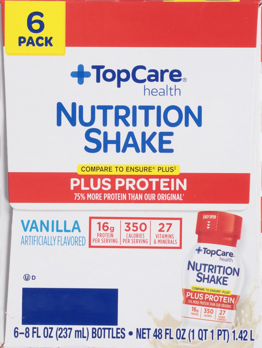 slide 7 of 9, TopCare Health Vanilla Nutrition Shake 6 ea, 6 ct; 8 fl oz