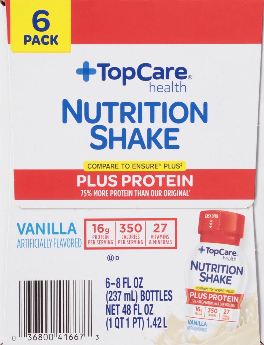 slide 8 of 9, TopCare Health Vanilla Nutrition Shake 6 ea, 6 ct; 8 fl oz