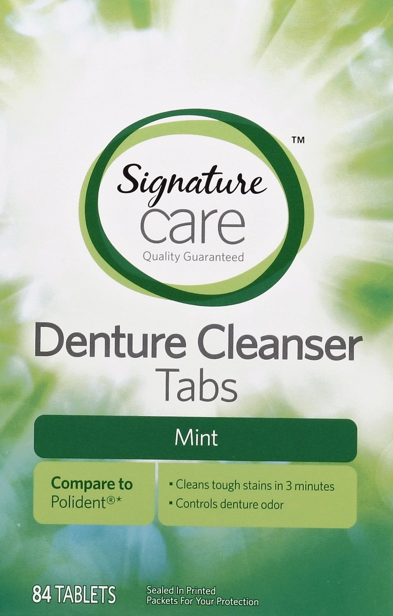 slide 1 of 5, Signature Denture Cleanser 84 ea, 84 ct