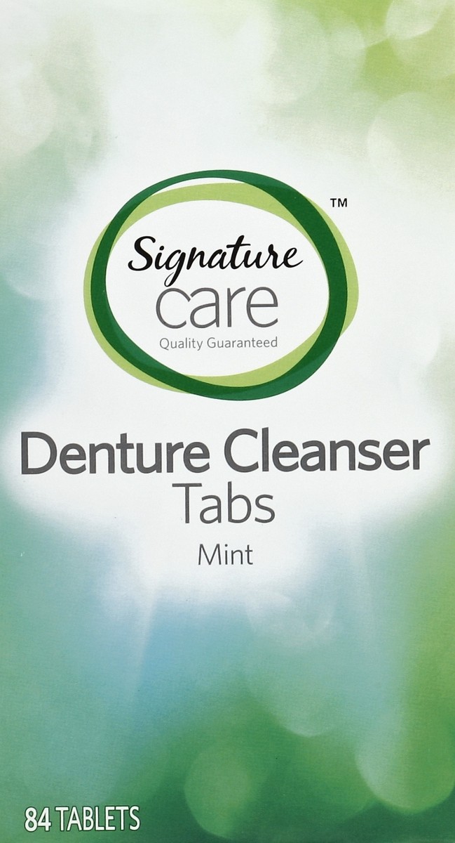 slide 4 of 5, Signature Denture Cleanser 84 ea, 84 ct