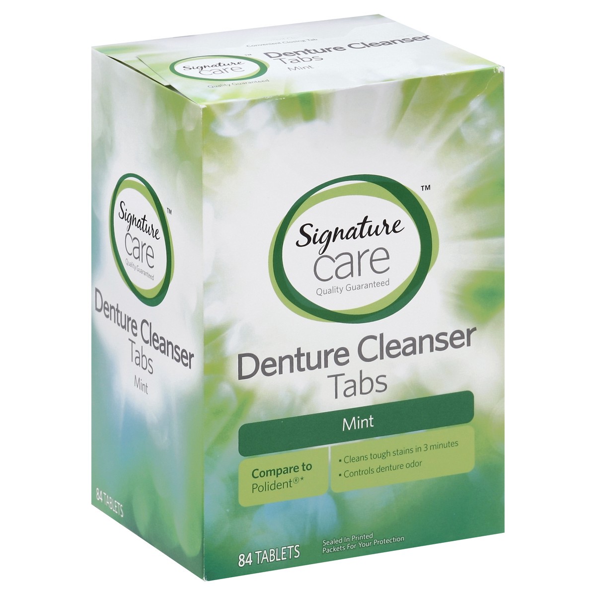 slide 3 of 5, Signature Denture Cleanser 84 ea, 84 ct