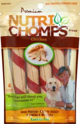 Nutri Chomps Premium Chicken Dog Treats 4 ea
