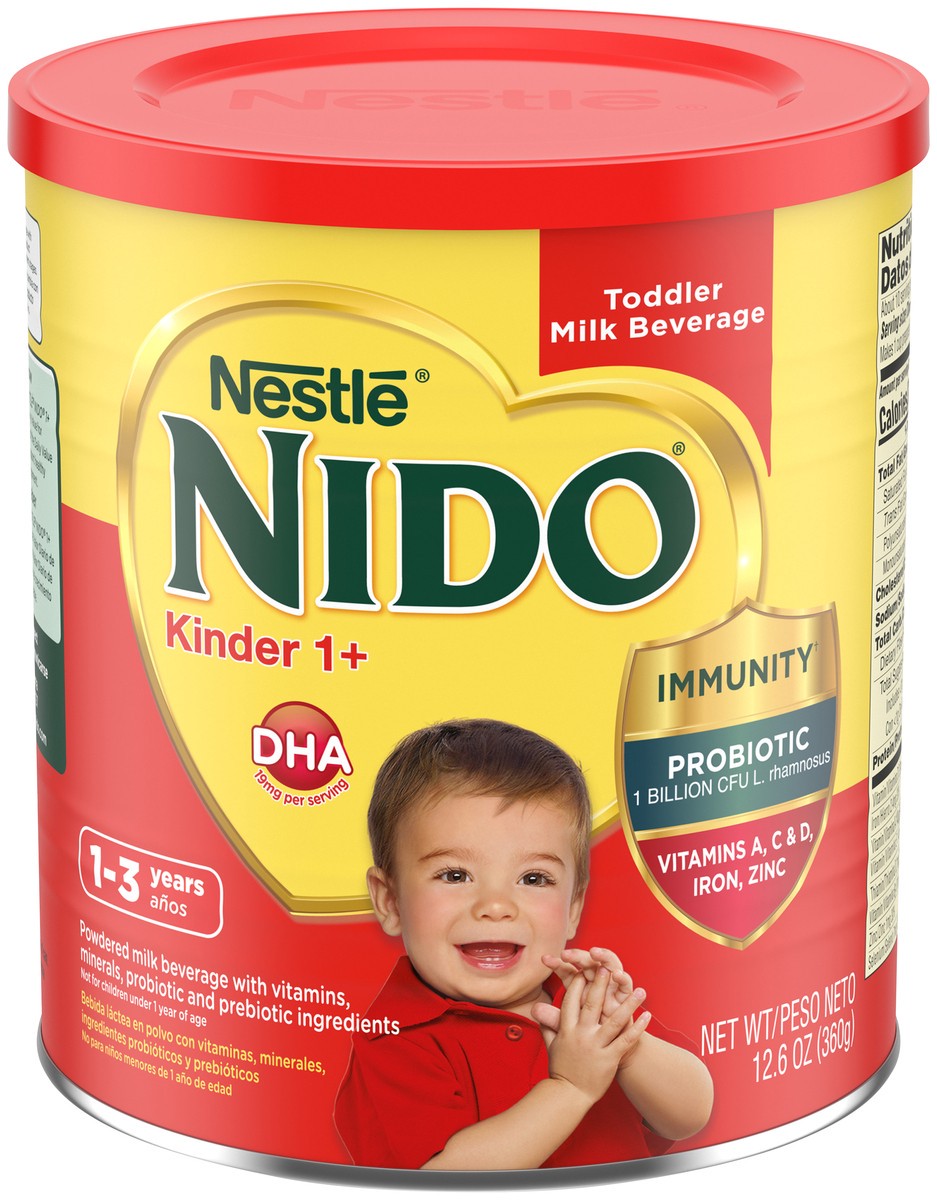 slide 1 of 9, Nido Nestle NIDO Kinder 1+ Toddler Milk Beverage 12.698 oz., 12.698 oz