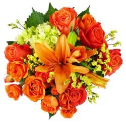 Bloom Haus Classic Rose Bouquet - Orange