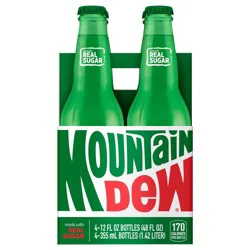 Mountain Dew Real Sugar Soda Citrus 12 Fl Oz 4 Count