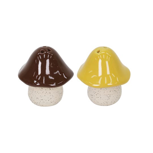 slide 1 of 3, Mini Mushroom Ceramic Salt & Pepper Shaker Set By Ashland, 2.5 in
