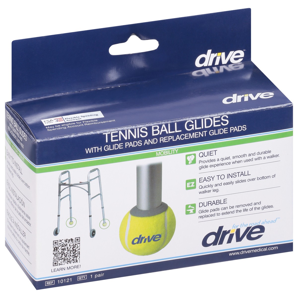 slide 7 of 9, Drive Mobility Tennis Ball Glides 1 ea, 1 ct