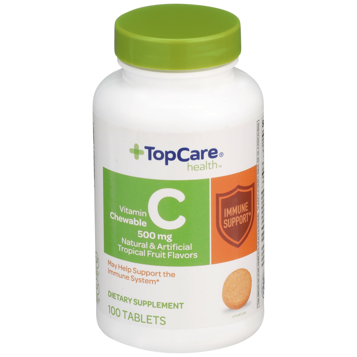 slide 1 of 1, TopCare Vitamin C, 500 mg, Chewable Tablets, 100 ct