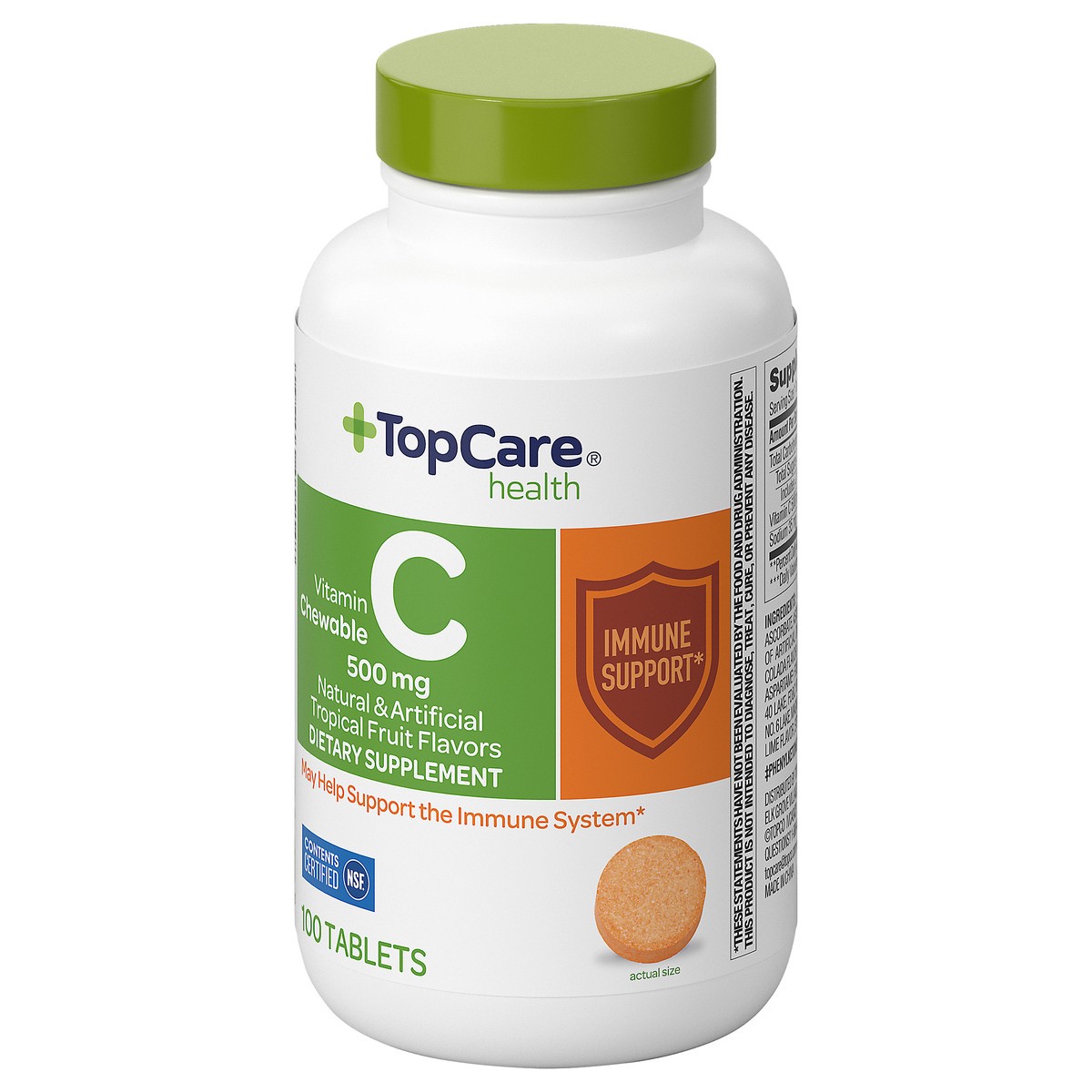 slide 9 of 15, TopCare Health Chewable Tropical Fruit Flavors 500 mg Vitamin C 100 Tablets, 100 ct