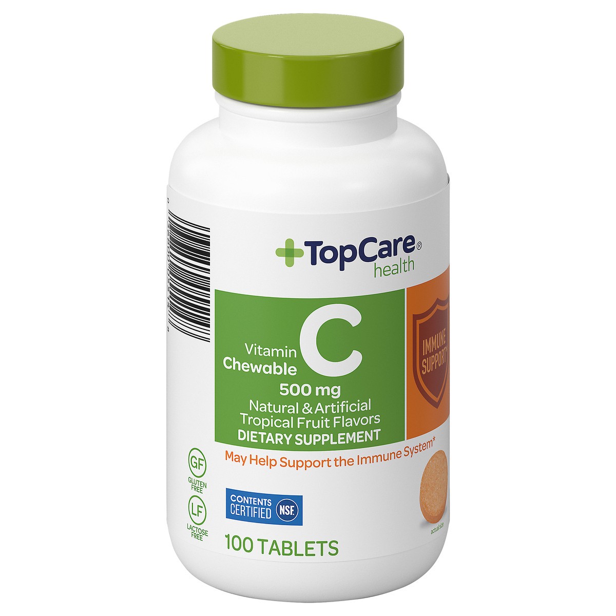slide 2 of 15, TopCare Health Chewable Tropical Fruit Flavors 500 mg Vitamin C 100 Tablets, 100 ct
