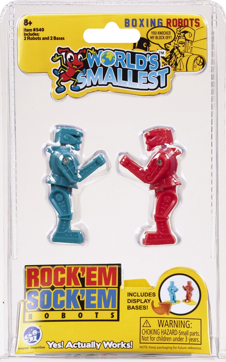 slide 4 of 10, World's Smallest 8+ Rock'em Sock'em Robots Boxing Robots 1 ea, 1 ct