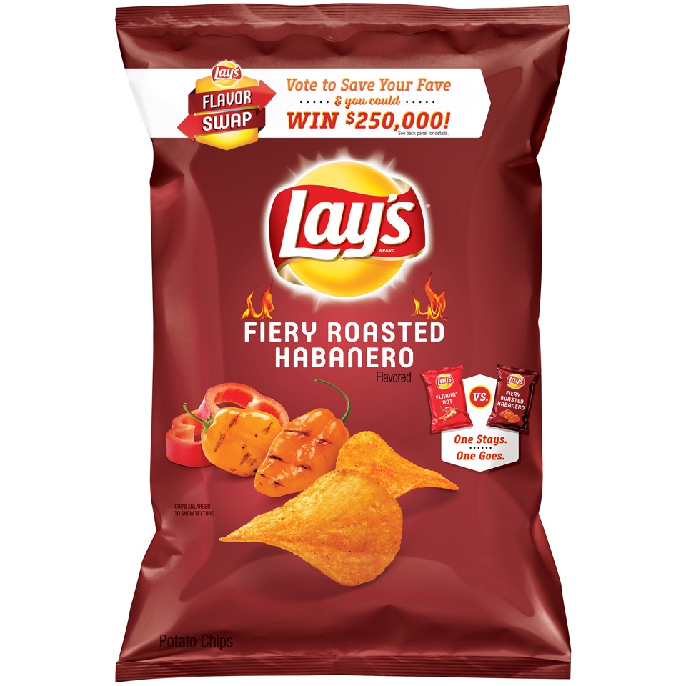 Lay's Potato Chips Fiery Roasted Habanero 2.75 oz | Shipt