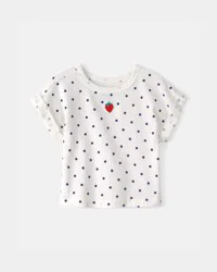 Carter's Baby Girl Strawberry Polka Dot Top - White - 12M