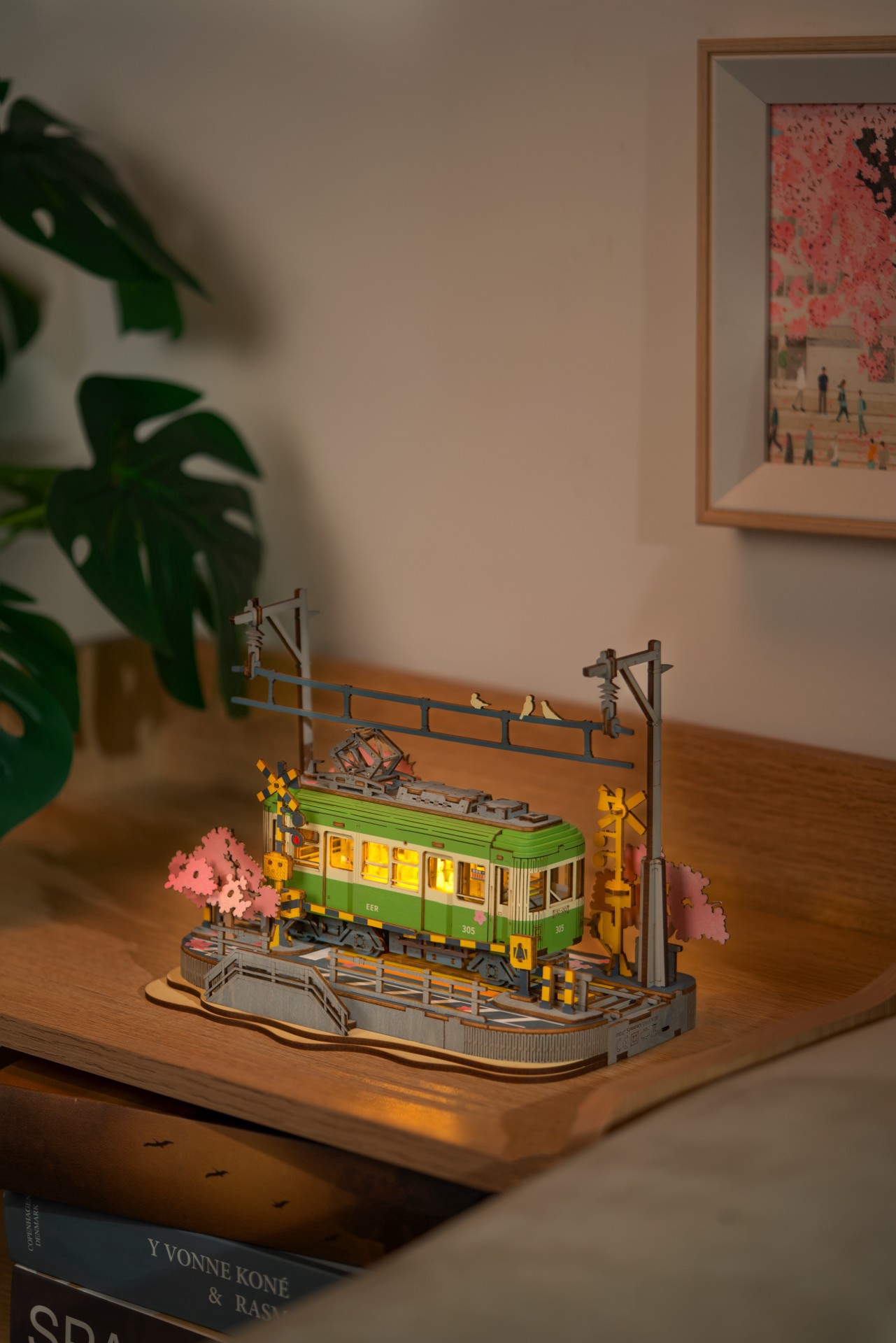 slide 2 of 10, Robotime Rolife Sakura Journey 3d Puzzle Creation Set, 6.57 in x 5.51 in x 9.13 in