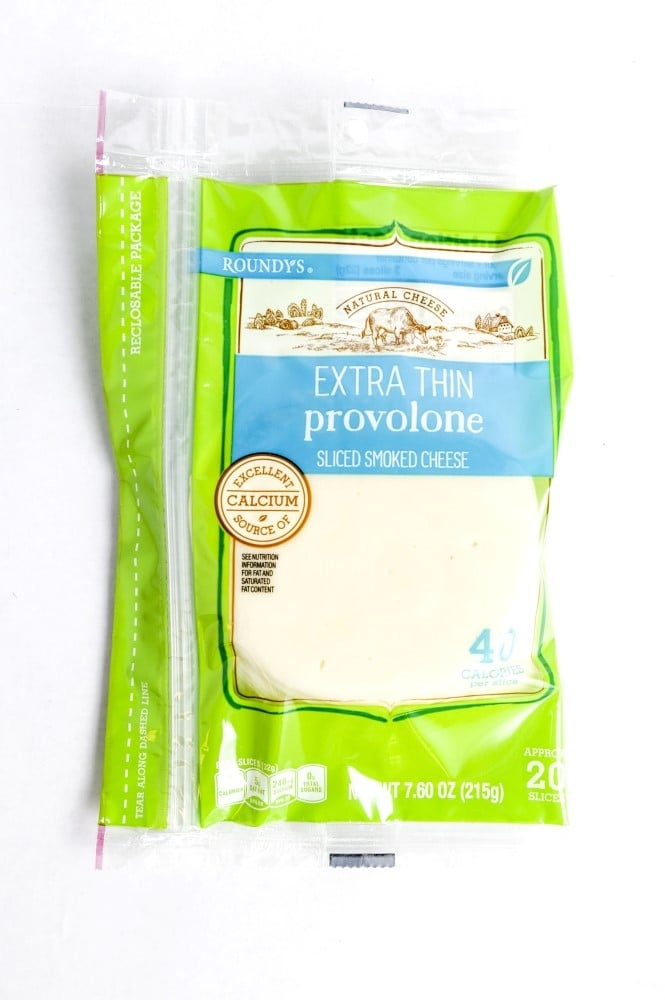 slide 1 of 1, Roundy's Roundys Extra Thin Provolone Cheese Slices, 7.6 oz