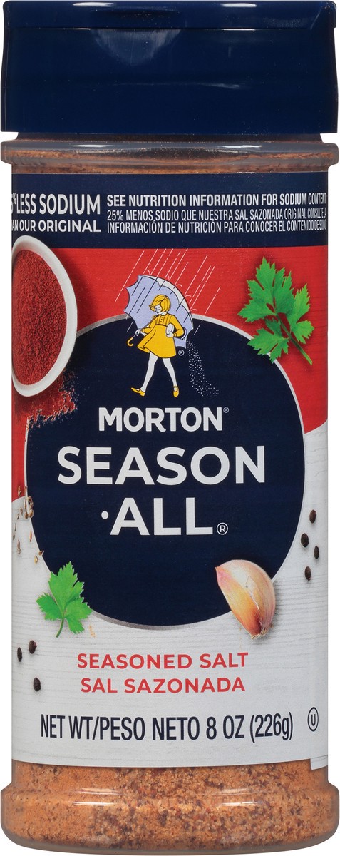 slide 10 of 12, Morton Season-All Seasoned Salt, Less Sodium, 8 OZ, 8 oz