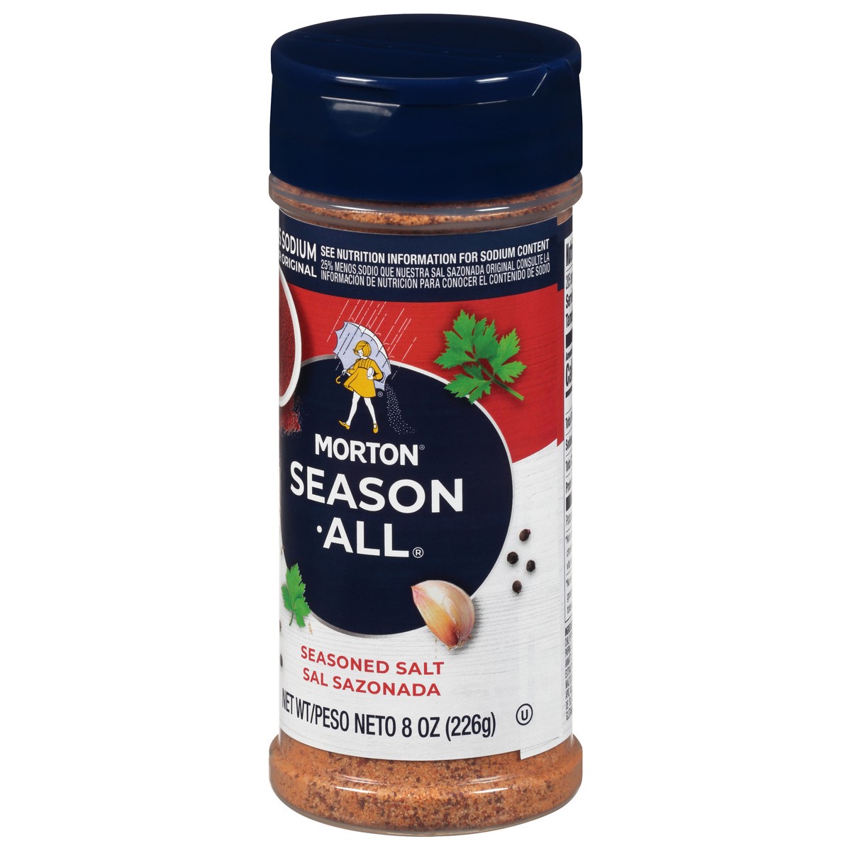 slide 5 of 12, Morton Season-All Seasoned Salt, Less Sodium, 8 OZ, 8 oz