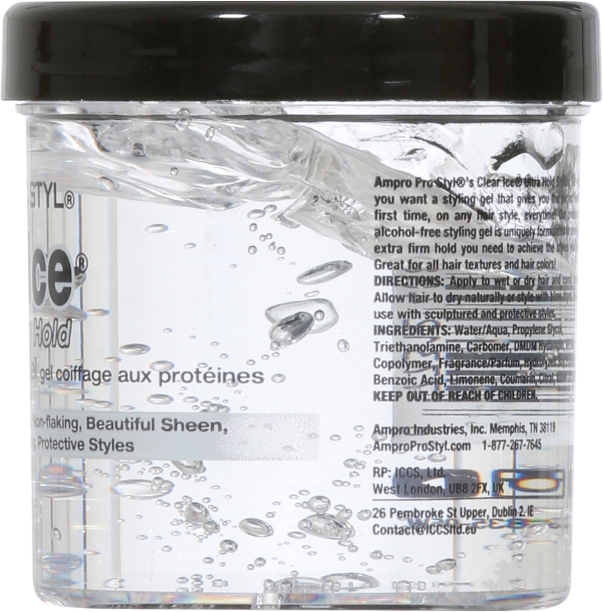 slide 3 of 9, Ampro Pro Styl Clear Ice Ultra Hold Protein Styling Gel 6 oz, 4 oz