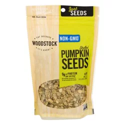 Woodstock Seeds, All Natural, Pumpkin, Pepitas, Shelled, Raw