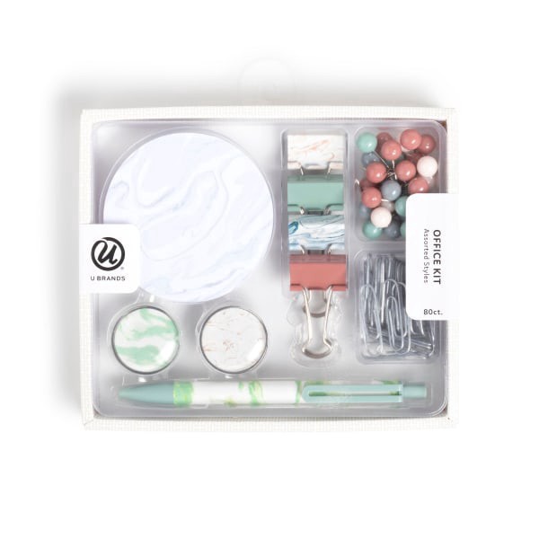 slide 1 of 4, U Brands® Novelty Stationery Kit, Set In Stone, Kit Of 80 Pieces, 1 ct
