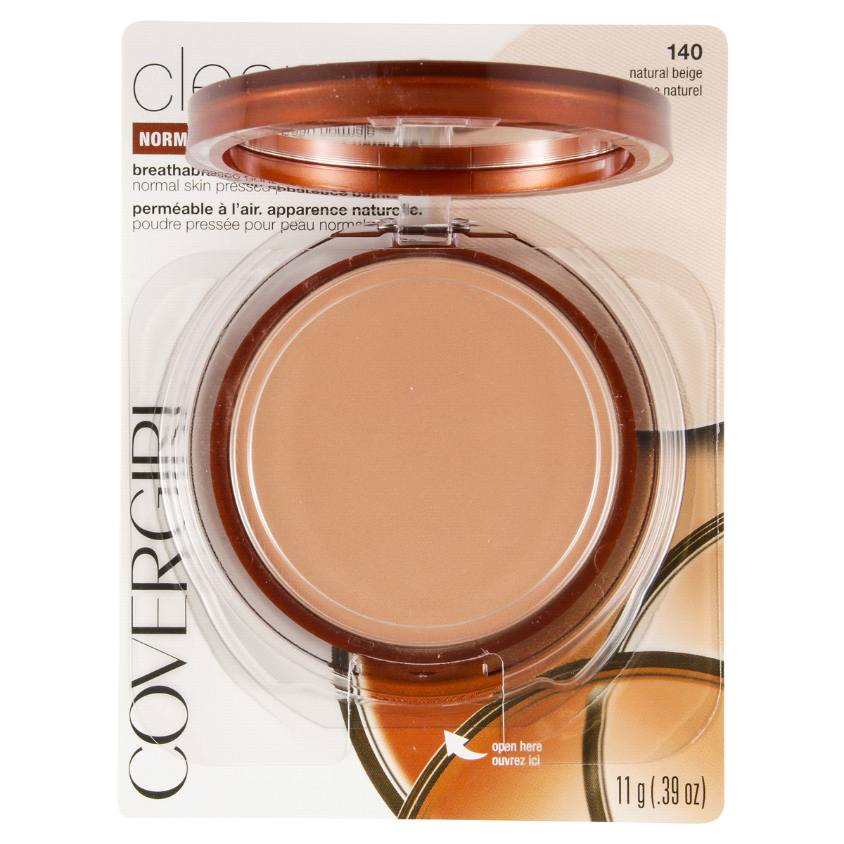 slide 4 of 4, Covergirl Clean Pressed Powder 140 Natural Beige, 0.35 oz