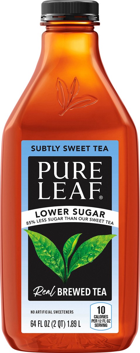 slide 2 of 5, Pure Leaf Lower Sugar Subtly Sweet Tea - 64 fl oz Bottle, 64 fl oz