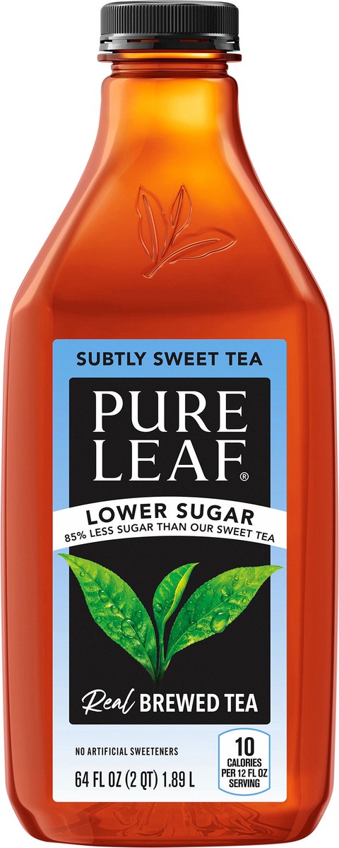 slide 3 of 5, Pure Leaf Lower Sugar Subtly Sweet Tea - 64 fl oz Bottle, 64 fl oz