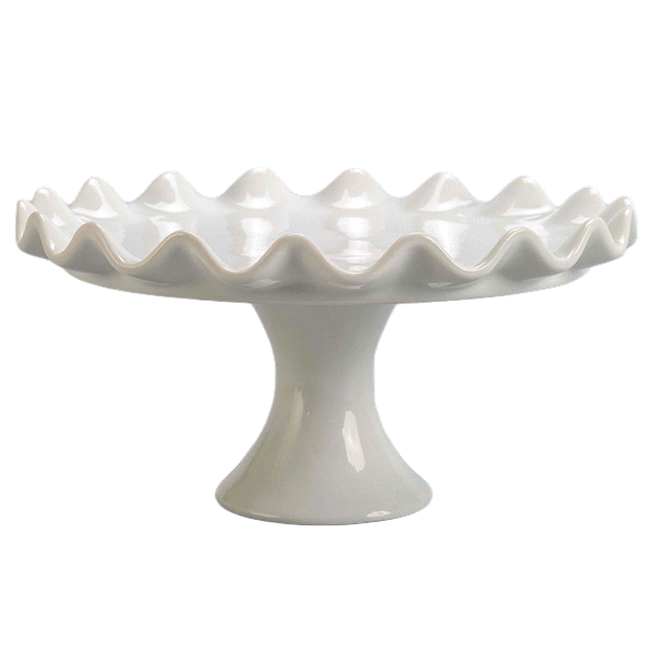 slide 1 of 1, BIA Cordon Bleu Pembrooke Ruffle Cake Stand, 7.75'', 1 ct