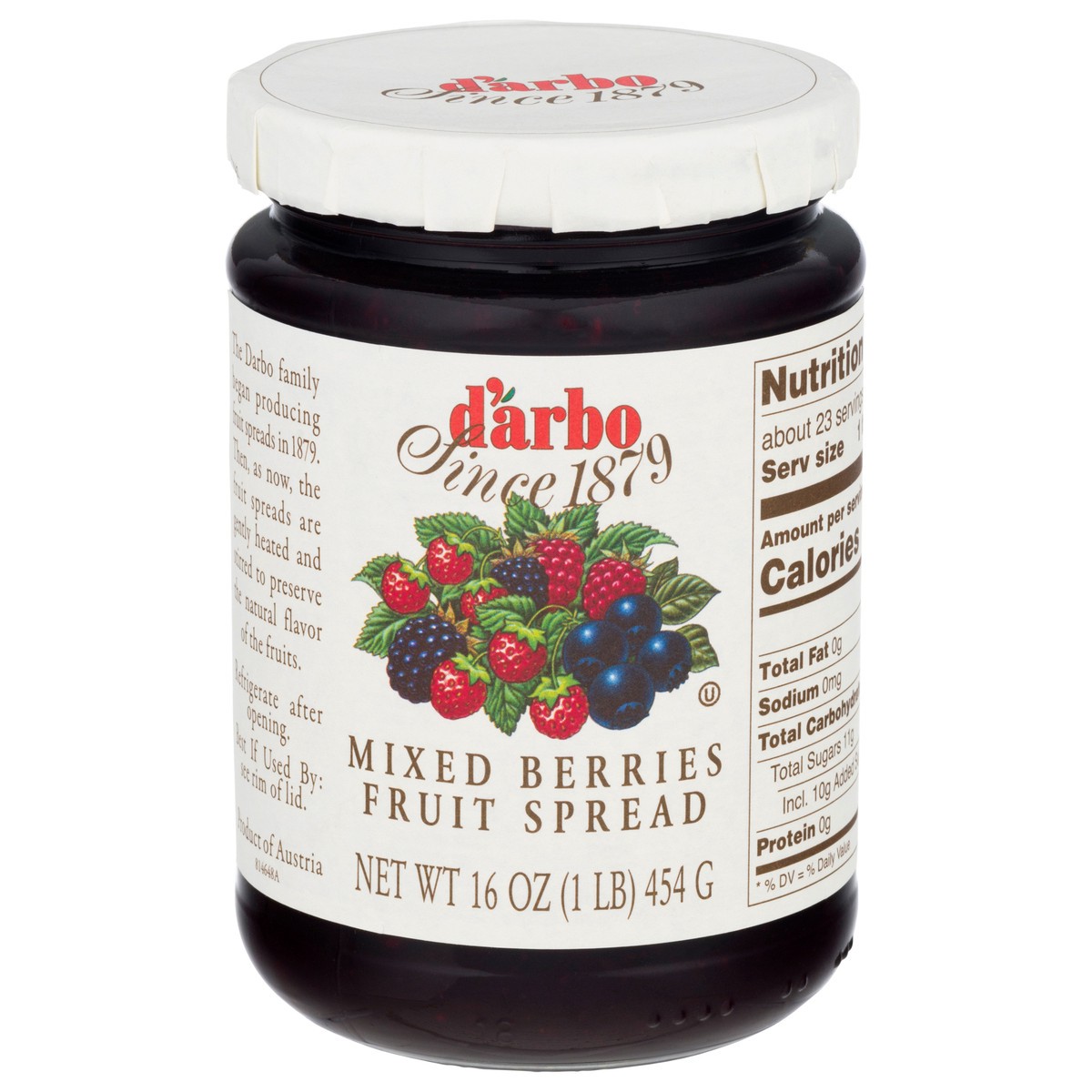 slide 1 of 11, d'Arbo Mixed Berries Fruit Spread 16 oz, 16 oz