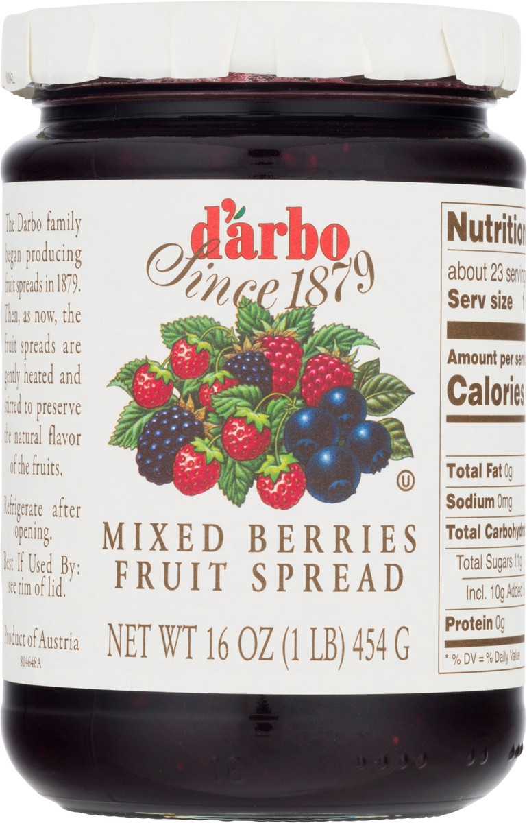 slide 9 of 11, d'Arbo Mixed Berries Fruit Spread 16 oz, 16 oz