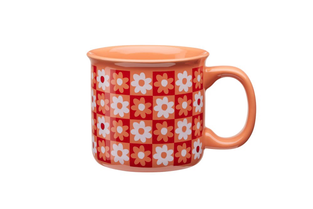 slide 2 of 2, Clay Art Orange Daisy Mug, 1 ct