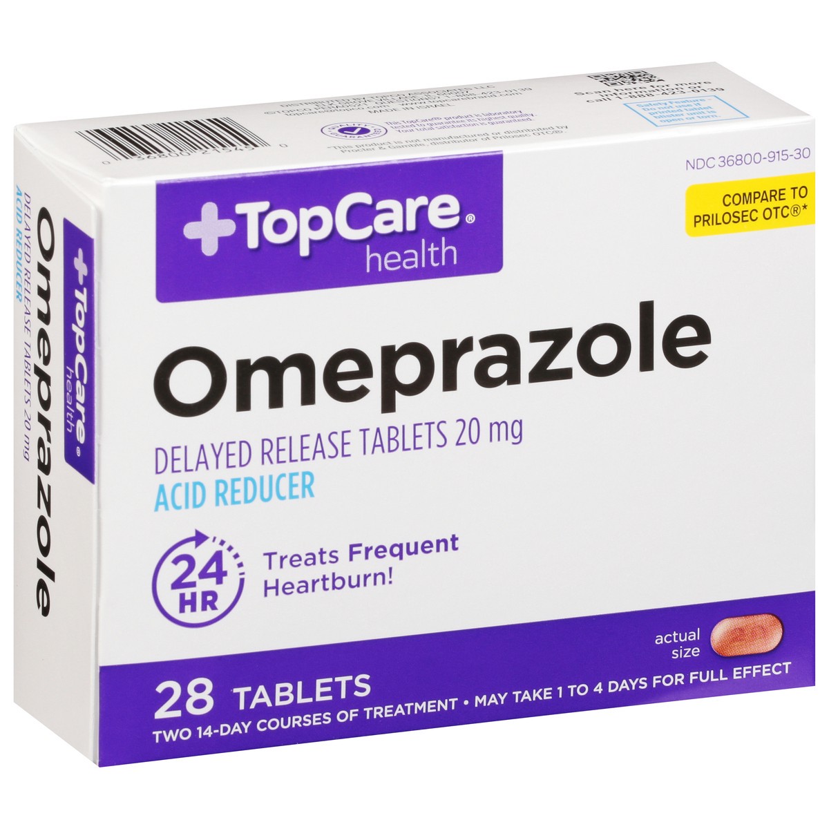 slide 7 of 9, TopCare Health 20 mg Omeprazole Tablets 28 ea, 28 ct