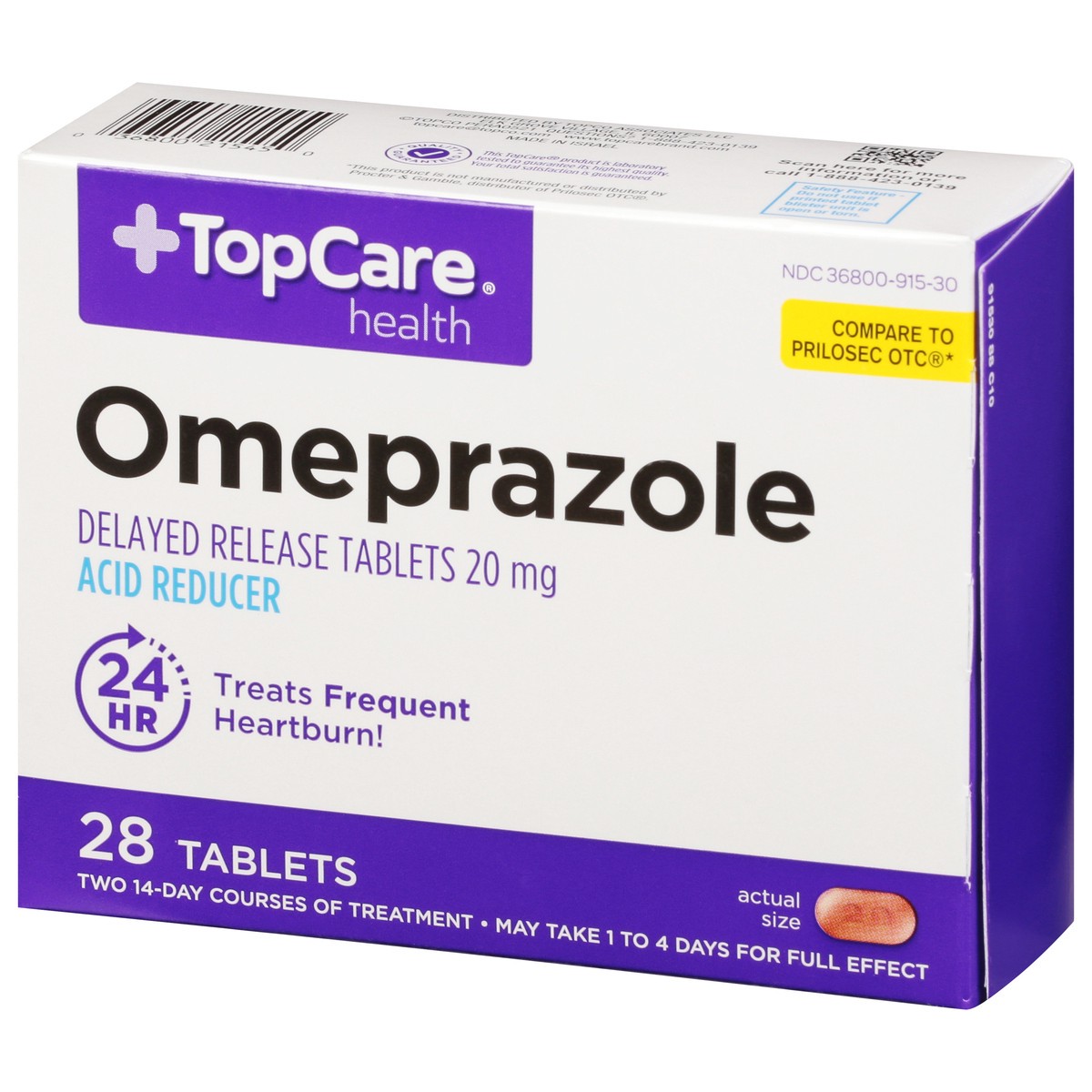 slide 9 of 9, TopCare Health 20 mg Omeprazole Tablets 28 ea, 28 ct