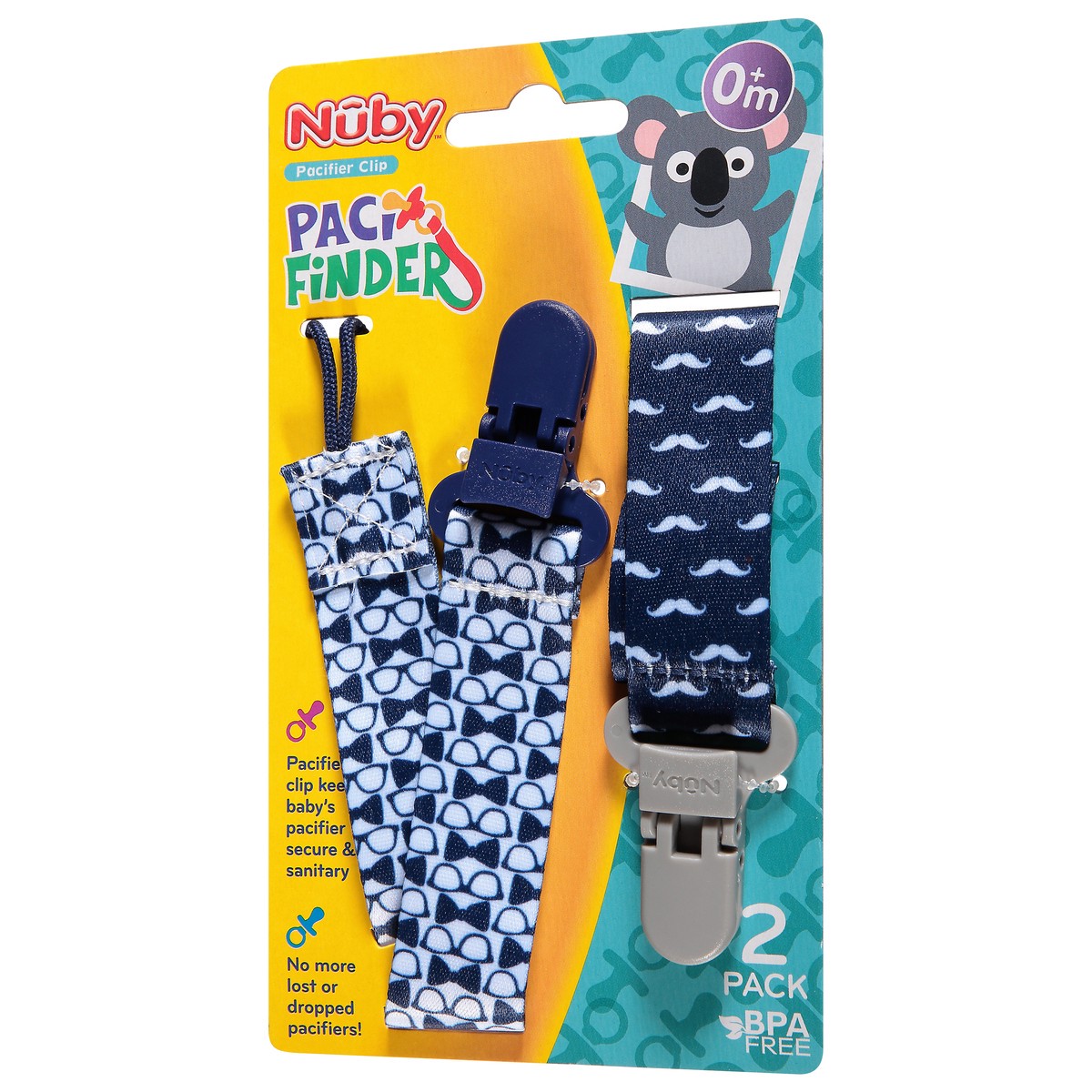 slide 8 of 8, Nuby Pacifinder Pacifier Clip 2 ea, 2 ct