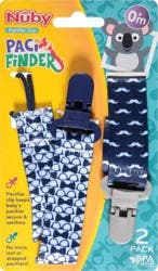 Nuby Pacifinder Pacifier Clip 2 ea