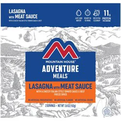 Mountain House Adventure Meals Freeze-Dried Camping Meal - Lasagna With Meat Sauce