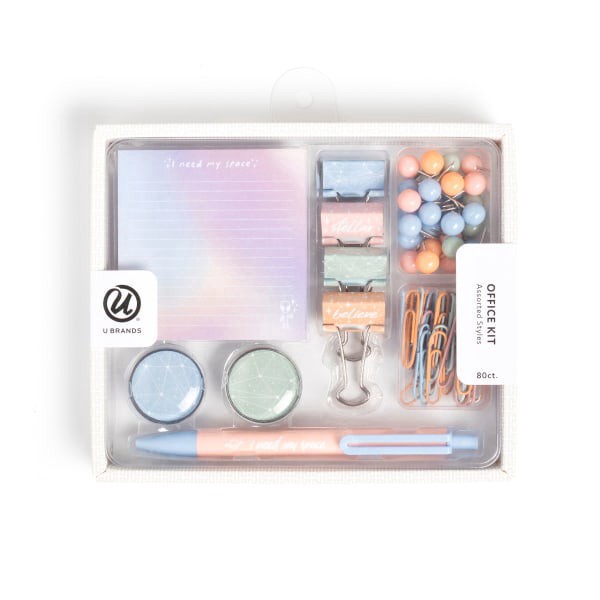 slide 1 of 4, U Brands® Novelty Stationery Kit, Galactic Mirage, Kit Of 80 Pieces, 1 ct
