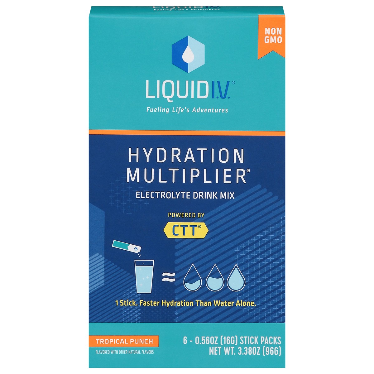 slide 15 of 15, Liquid I.V. Hydration Multiplier - Tropical Punch - Hydration Powder Packets | Electrolyte Powder Drink Mix | Convenient Single-Serving Sticks | Non-GMO | 6 Sticks, 6 ct; 3.38 oz
