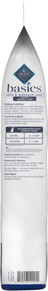 slide 7 of 9, Blue Buffalo Blue Basics Limited Ingredient Grain Free Duck & Potato Indoor Adult Cat Food, 11 lb