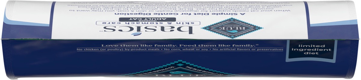 slide 9 of 9, Blue Buffalo Blue Basics Limited Ingredient Grain Free Duck & Potato Indoor Adult Cat Food, 11 lb