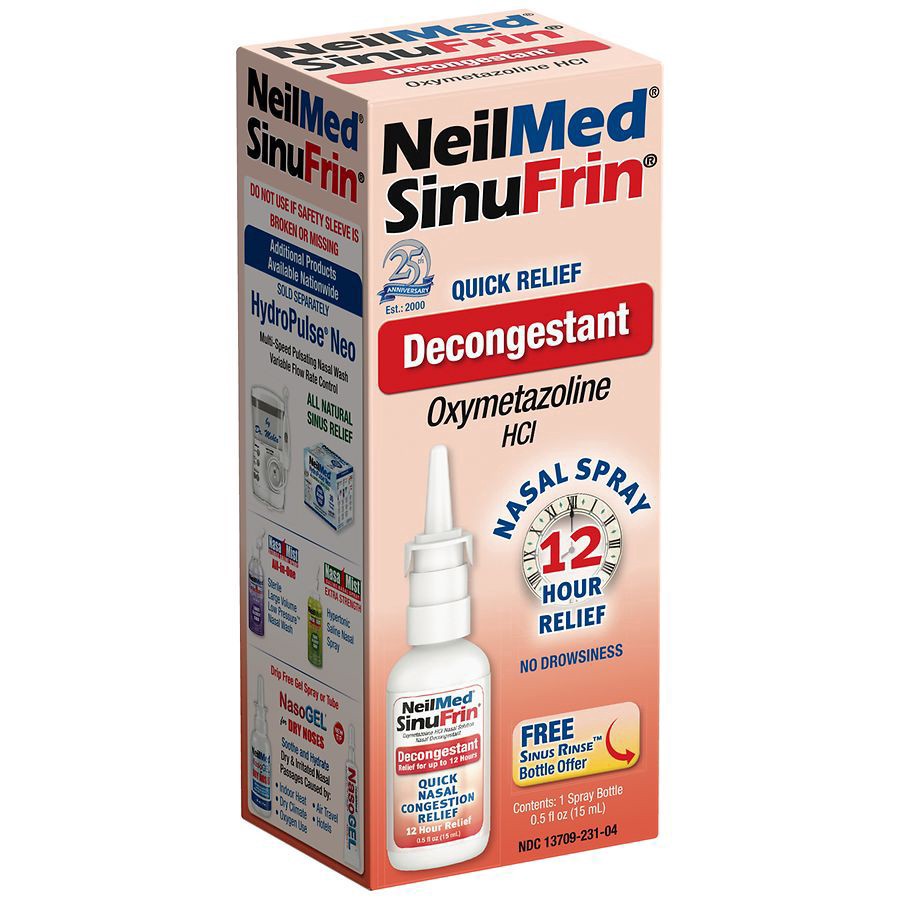slide 2 of 4, NeilMed SinuFrin Decongestant - Nasal Spray, 0.5 fl oz
