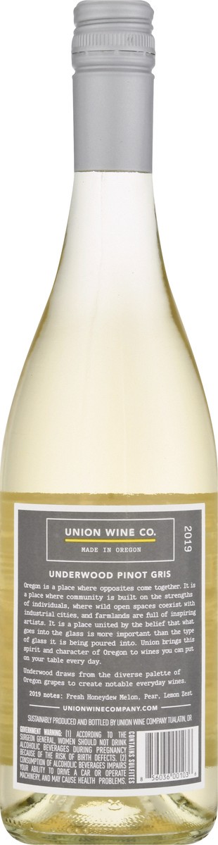 slide 8 of 10, Underwood Pinot Gris Wine, 750 ml